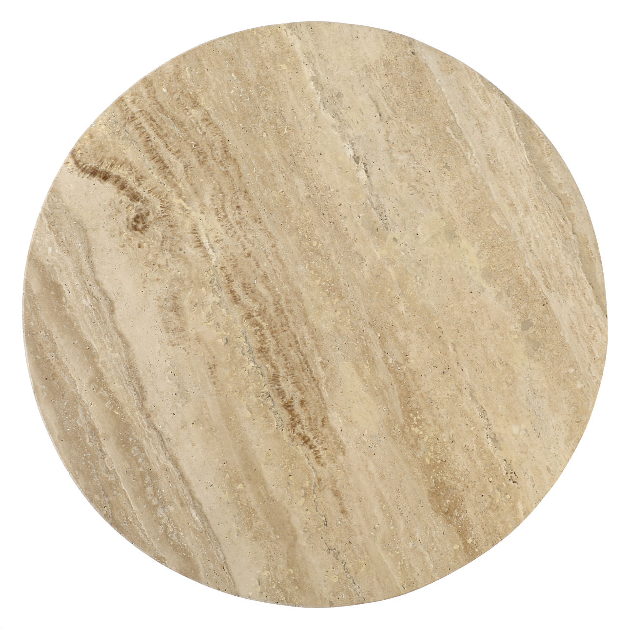 Beige Travertine Stone Table 18 in Wide