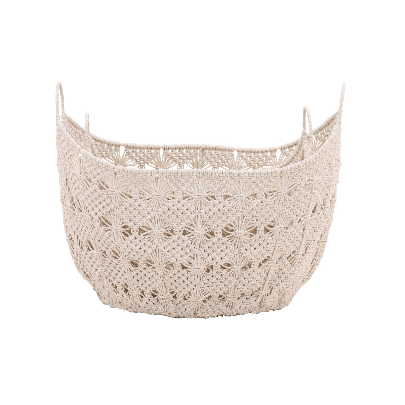 Natural White Finish Cotton Crochet of 24 in Wide