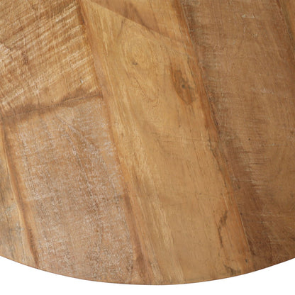 Natural and Black Teak Wood and Metal Table 39.5 in Wide