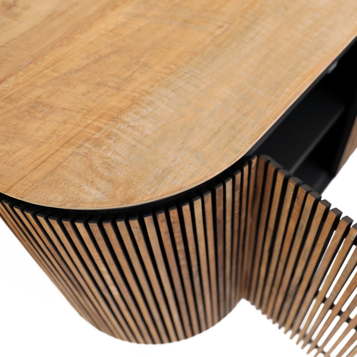 Signature Teak Wood and Metal Cabinet