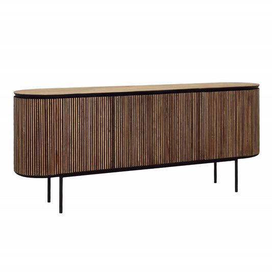 Signature Teak Wood and Metal Cabinet