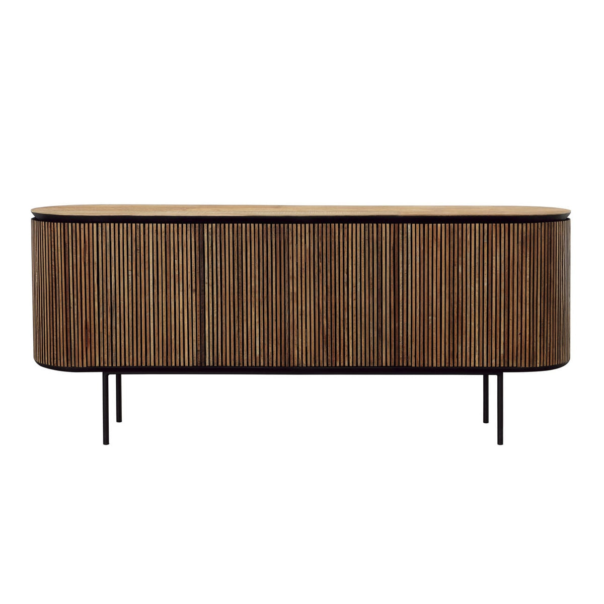Signature Teak Wood and Metal Cabinet