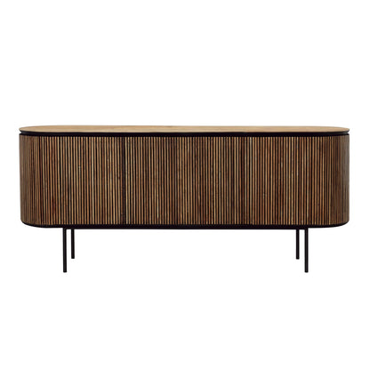 Signature Teak Wood and Metal Cabinet