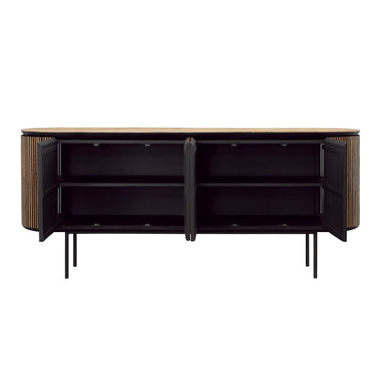 Signature Teak Wood and Metal Cabinet